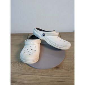 Crocs Dual Comfort Classic Fleece Lined Clog Unisex White Size Junior Sz 5